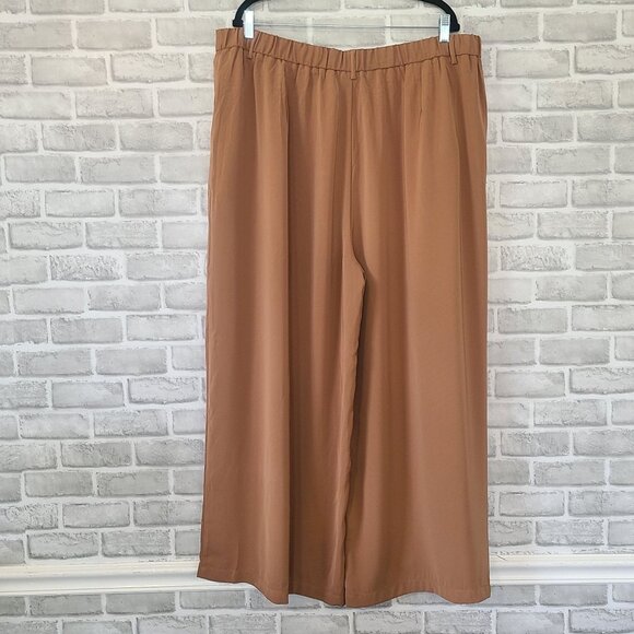 Tronjori High Waist Casual Wide Leg Long Palazzo Pants Flowy Lounge NEW Plus 2X - Picture 2 of 8